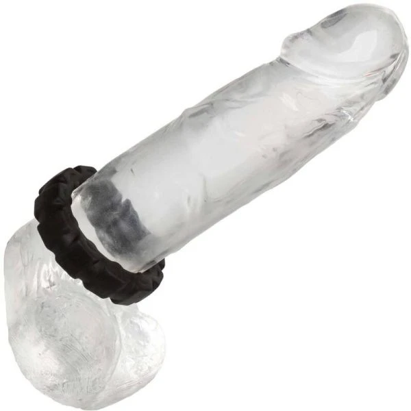 Calexotics Penisring Alpha Prolong aus Liquid Silicone, schwarz