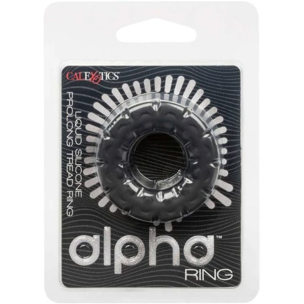 Calexotics Penisring Alpha Prolong aus Liquid Silicone, schwarz