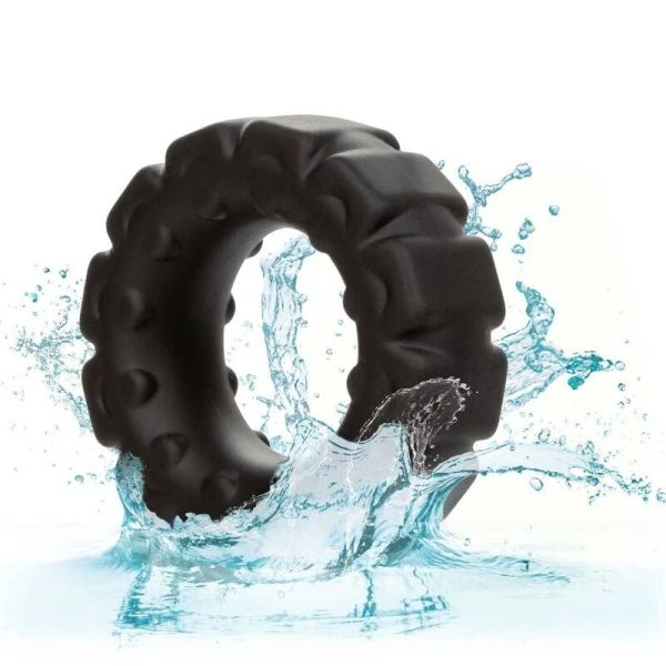 Calexotics Penisring Alpha Prolong aus Liquid Silicone, schwarz
