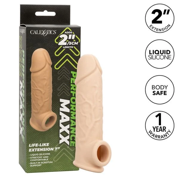 Calexotics Penis Extension Performance Maxx Life-Like Extension 7 Light Skin