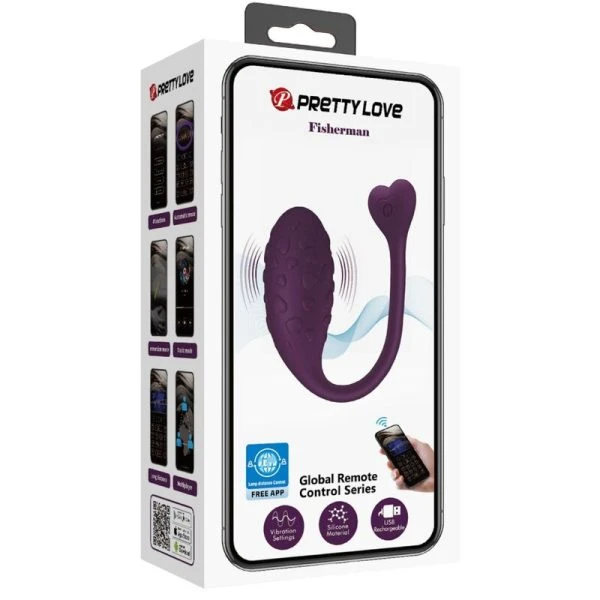 Pretty Love App-gestuurd vibrerend eitje van siliconen Paars Pretty Love App-gestuurd vibrerend eitje van siliconen Paars