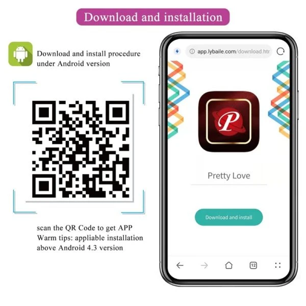 Pretty Love App-gestuurd vibrerend eitje van siliconen Paars Pretty Love App-gestuurd vibrerend eitje van siliconen Paars