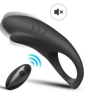 Armony Shark Vibratorring voor paren met afstandsbediening Zwart Armony Shark Vibratorring voor paren met afstandsbediening Zwart - Afbeelding 2