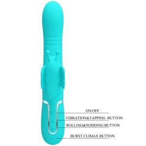 Pretty Love Multifunction Rabbit Vibrator 4 in 1 with Clitoral Stimulator Aqua Green Pretty Love Multifunction Rabbit Vibrator 4 in 1 with Clitoral Stimulator Aqua Green - Image 8