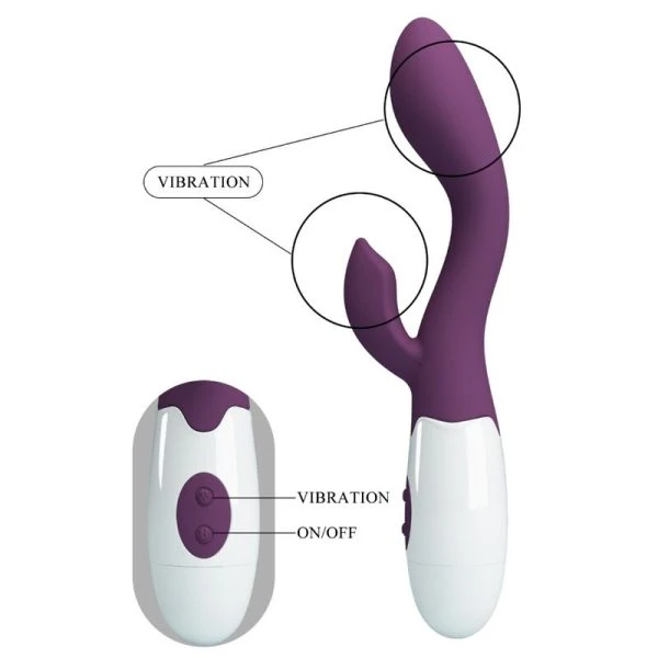Pretty Love Helliger G-Spot-Vibrator met clitorisstimulatie paars
