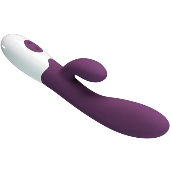 Pretty Love Alvis Rabbit Vibrator with Clitoral Stimulator, purple