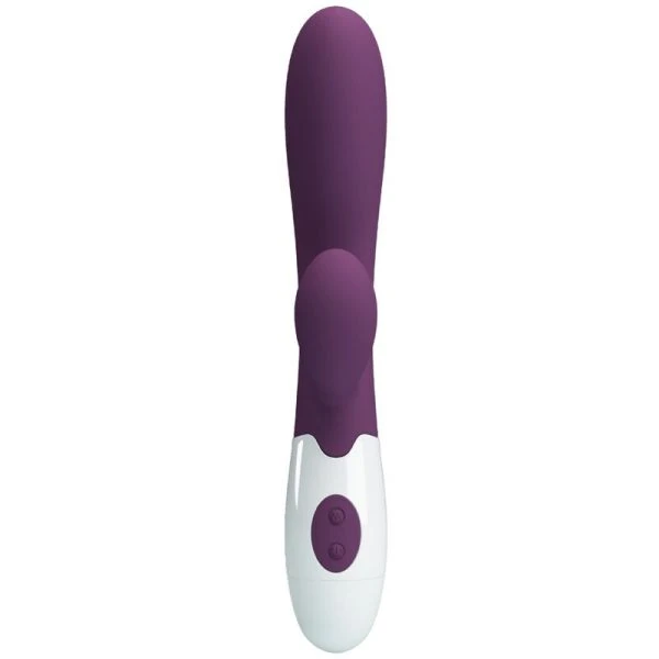 Pretty Love Alvis Rabbit Vibrator with Clitoral Stimulator, purple