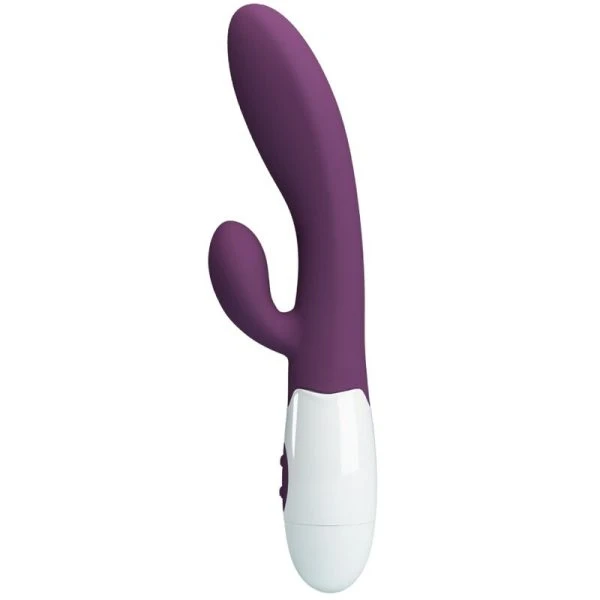 Pretty Love Alvis Rabbit Vibrator with Clitoral Stimulator, purple