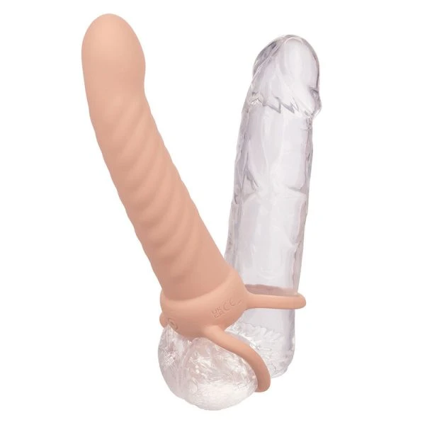 Calexotics Maxx Ribbed Dual Penetrator with 10 vibrations, silicone Calexotics Maxx Ribbed Dual Penetrator with 10 vibrations, silicone