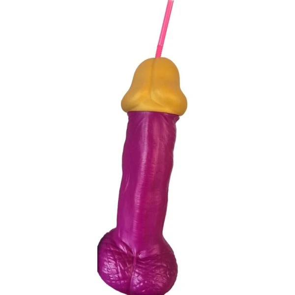 Diablo Picante Party Glass in Pink – Penis Glass for Parties