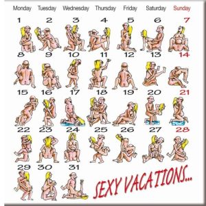Diablo Picante Kamasutra Calendar Magnet 5x5 cm Diablo Picante Kamasutra Calendar Magnet 5x5 cm - Image 1