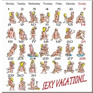 Diablo Picante Kamasutra Calendar Magnet 5x5 cm