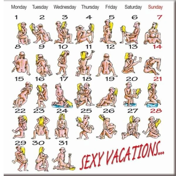 Diablo Picante Kamasutra Calendar Magnet 5x5 cm
