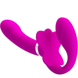 Pretty Love Dubbele Strap-on-Vibrator Valerie 12 Trillingen Paars Pretty Love Dubbele Strap-on-Vibrator Valerie 12 Trillingen Paars - Afbeelding 2