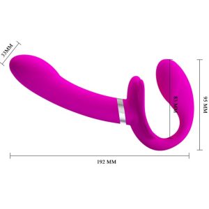 Pretty Love Dubbele Strap-on-Vibrator Valerie 12 Trillingen Paars Pretty Love Dubbele Strap-on-Vibrator Valerie 12 Trillingen Paars - Afbeelding 4