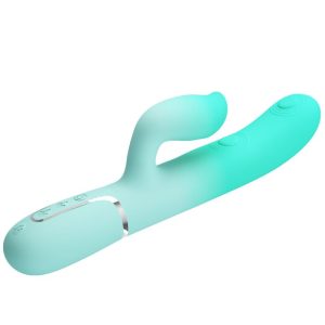 Pretty Love Gigi Multifunctionele Rabbit-Vibrator met Clitorisstimulator Aquagroen Pretty Love Gigi Multifunctionele Rabbit-Vibrator met Clitorisstimulator Aquagroen - Afbeelding 7