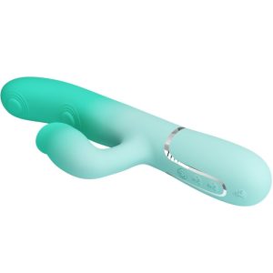 Pretty Love Gigi Multifunctionele Rabbit-Vibrator met Clitorisstimulator Aquagroen Pretty Love Gigi Multifunctionele Rabbit-Vibrator met Clitorisstimulator Aquagroen - Afbeelding 5