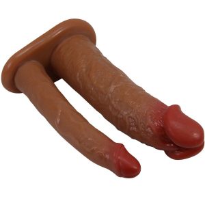 Pretty Love Keaven Harness Slip Universal Double Dildo brown Pretty Love Keaven Harness Slip Universal Double Dildo brown - Image 4