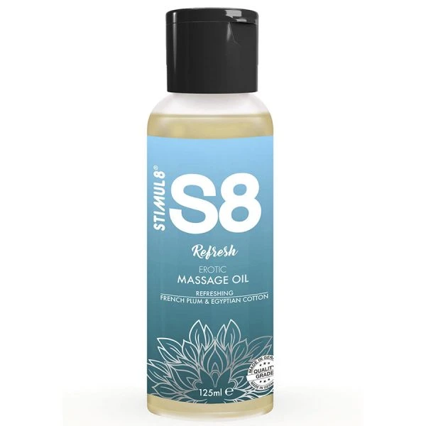 Stimul8 S8 Refresh Massageolie met Jojoba- en Amandelolie 125 ml