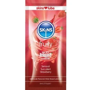 Skins Glijmiddel Aardbei watergebaseerd, fruitig
