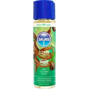 Skins Lubricating Gel with Mint & Chocolate Flavor, Water-Based Skins Lubricating Gel with Mint & Chocolate Flavor, Water-Based - Image 1