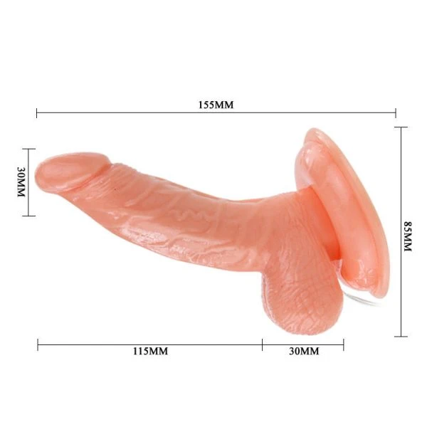 Baile Super Rota Realistic Penis Dildo with Suction Cup