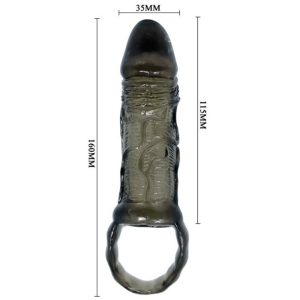 Baile Penisverlängerungshülse met testikelriem 11,5 cm Baile Penisverlängerungshülse met testikelriem 11,5 cm - Afbeelding 6