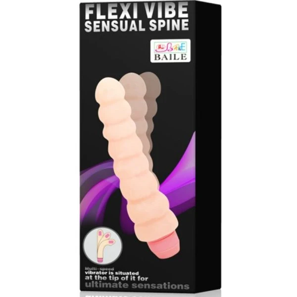 Baile Flexi Vibe Sensual Spine Anale Vibrator met Golven, flexibel
