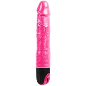 Baile Multispeedvibrator met geaderde textuur, roze