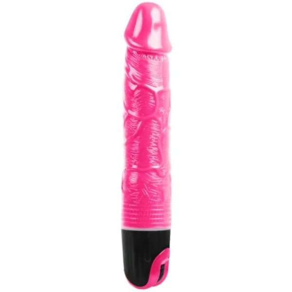 Baile Multispeedvibrator met geaderde textuur, roze