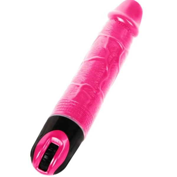 Baile Multispeedvibrator met geaderde textuur, roze