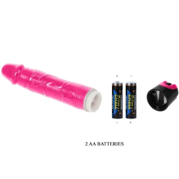 Baile Multispeedvibrator met geaderde textuur, roze
