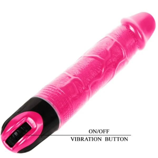 Baile Multispeedvibrator met geaderde textuur, roze