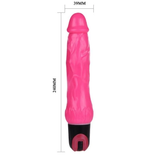 Baile Daaply Pleasure Vibrator met aderstructuur en meervoudige snelheid, paars