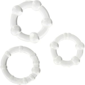 Seven Creations Set van drie transparante penisringen 21-24 mm Seven Creations Set van drie transparante penisringen 21-24 mm - Afbeelding 1