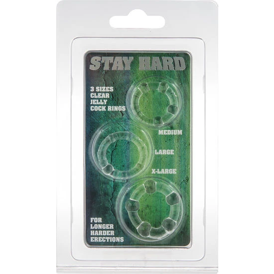 Seven Creations Set van drie transparante penisringen 21-24 mm
