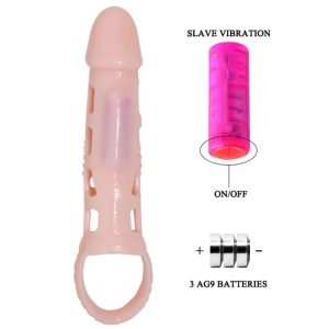 Baile Penis Extension Sleeve with Vibration and Ball Strap 13.5 cm Baile Penis Extension Sleeve with Vibration and Ball Strap 13.5 cm - Image 3