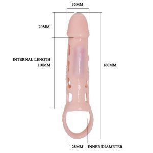 Baile Penis Extension Sleeve with Vibration and Ball Strap 13.5 cm Baile Penis Extension Sleeve with Vibration and Ball Strap 13.5 cm - Image 6