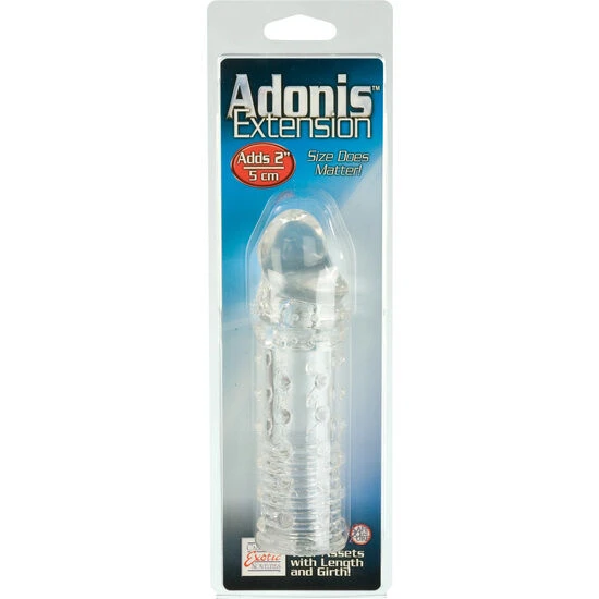 Calexotics Adonis-penisomhulsel van siliconen, transparant