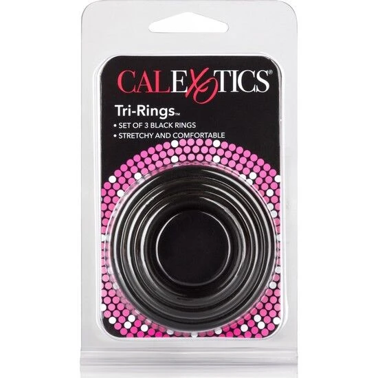 Calexotics Penisringen Tri-rings Zwart 3-delig