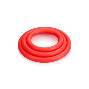 Calexotics Tri-Rings Set of Three Penis Rings Red Calexotics Tri-Rings Set of Three Penis Rings Red - Image 3
