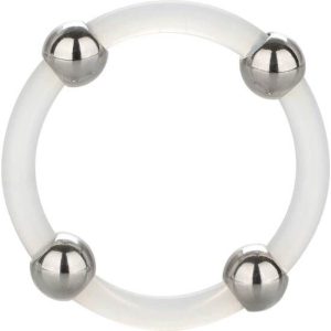Calexotics Silicone Penis Ring with Steel Beads, Large Calexotics Silicone Penis Ring with Steel Beads, Large - Image 1