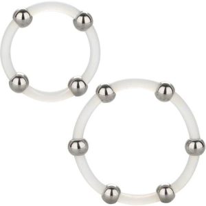Calexotics Penis Ring Set with Steel Beads and Silicone L/XL Calexotics Penis Ring Set with Steel Beads and Silicone L/XL - Image 1