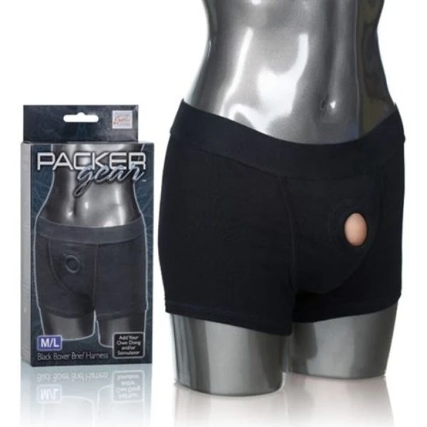 img_89333_562826037fdf9842f8f13f1a22f5d39d_1.jpg Calexotics Packer Gear Boxer Kurzgurt M/L voor Dildo's en Packers
