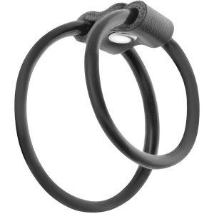 Darkness Versterkende Duo-Penisringen van TPR en Rubber Darkness Versterkende Duo-Penisringen van TPR en Rubber - Afbeelding 2