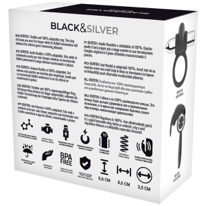 Black&silver Burton Penisring mit 10 Vibrationsmodi, wiederaufladbar Black&silver Burton Penisring mit 10 Vibrationsmodi, wiederaufladbar – Bild 4