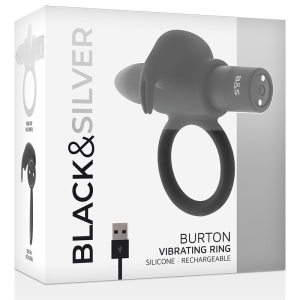 Black&silver Burton Ring Vibrations-Penisring met 10 standen, zwart Black&silver Burton Ring Vibrations-Penisring met 10 standen, zwart - Afbeelding 3