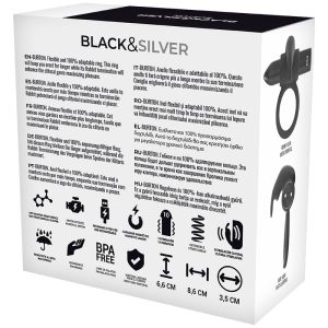 Black&silver Burton Ring Vibrations-Penisring met 10 standen, zwart Black&silver Burton Ring Vibrations-Penisring met 10 standen, zwart - Afbeelding 4