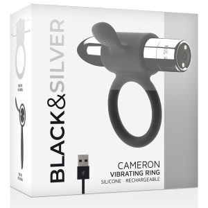 Black&silver Cameron penis ring with vibration silver Black&silver Cameron penis ring with vibration silver - Image 5