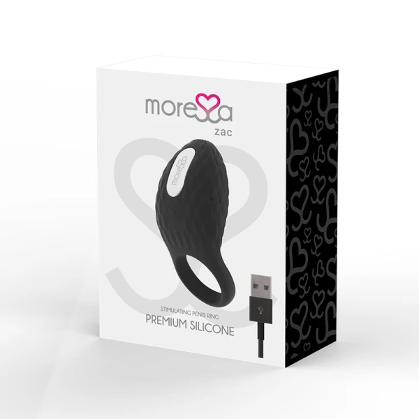 Moressa Zac Premium Rechargeable Vibrating Ring with Clitoral Stimulation
